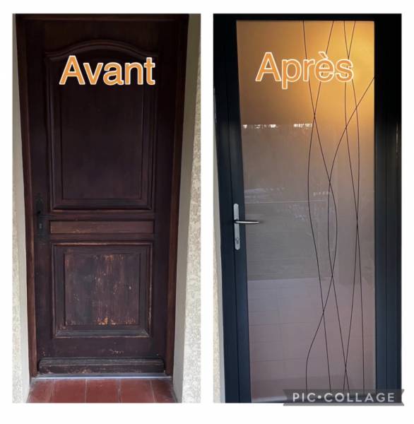 Avant Après porte Vision  à pelissanne