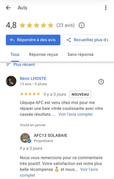 AVIS GOOGLE AFC13 SOLABAIE JANVIER 2026