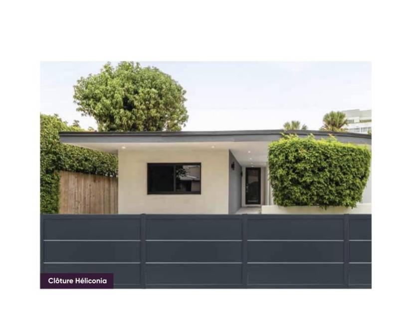 Clôture lames pleines  ALU 