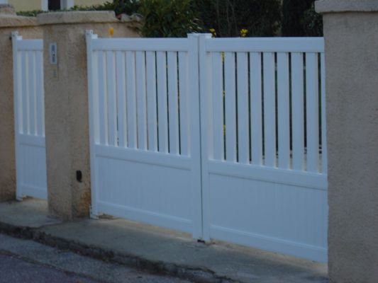 portail double battant alu